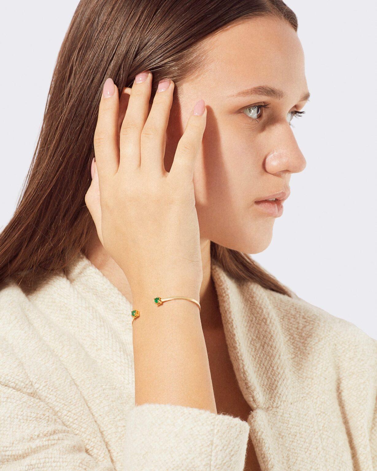 TWIN GEMSTONE BANGLE - Image 2