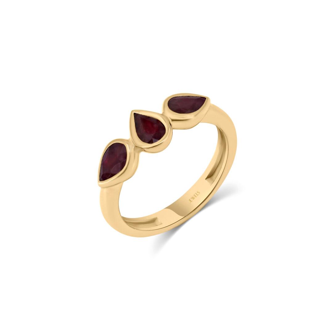 Ruby Triplet Ring