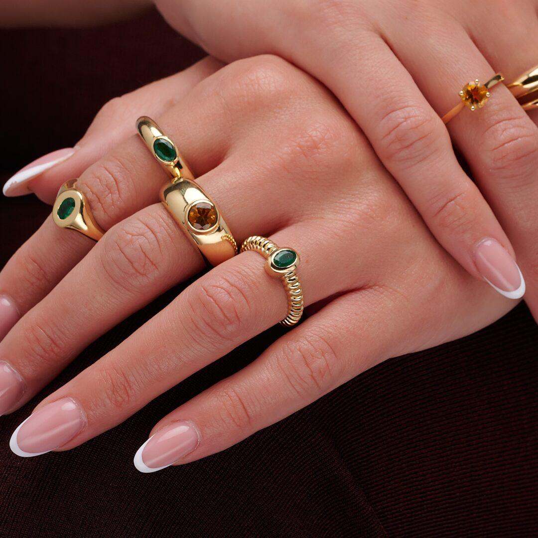 Emerald Coil Ring - Image 2