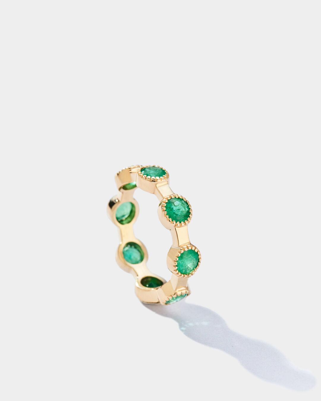 Infinity green Emerald Rings