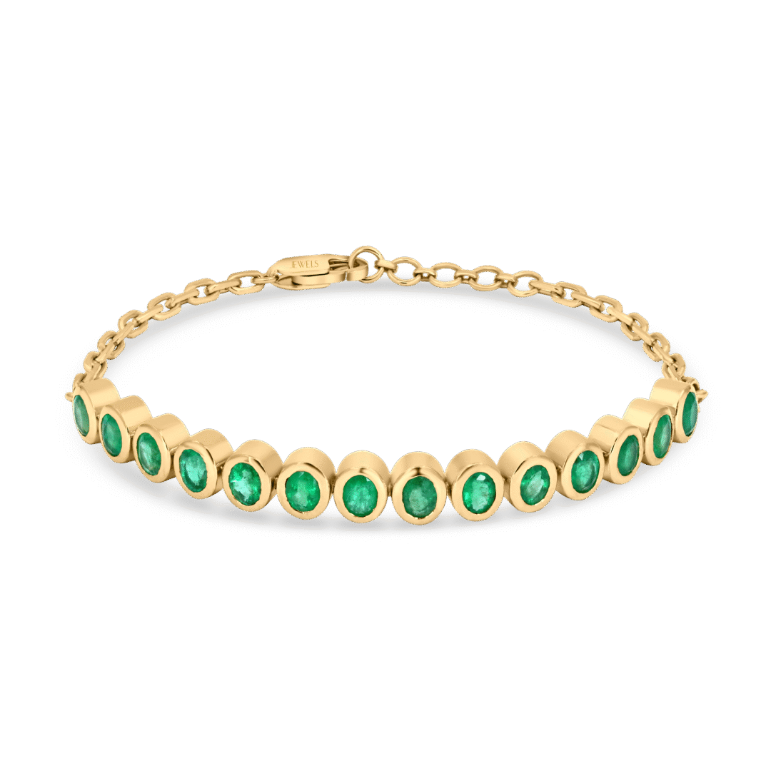 Jade Jewels Bracelet (Emerald, 18K Gold)