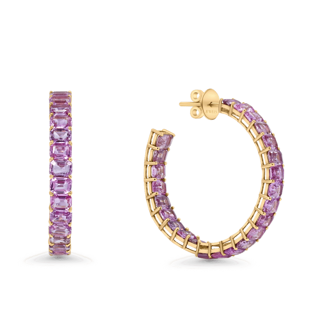 Pink Serenity Hoop Earrings