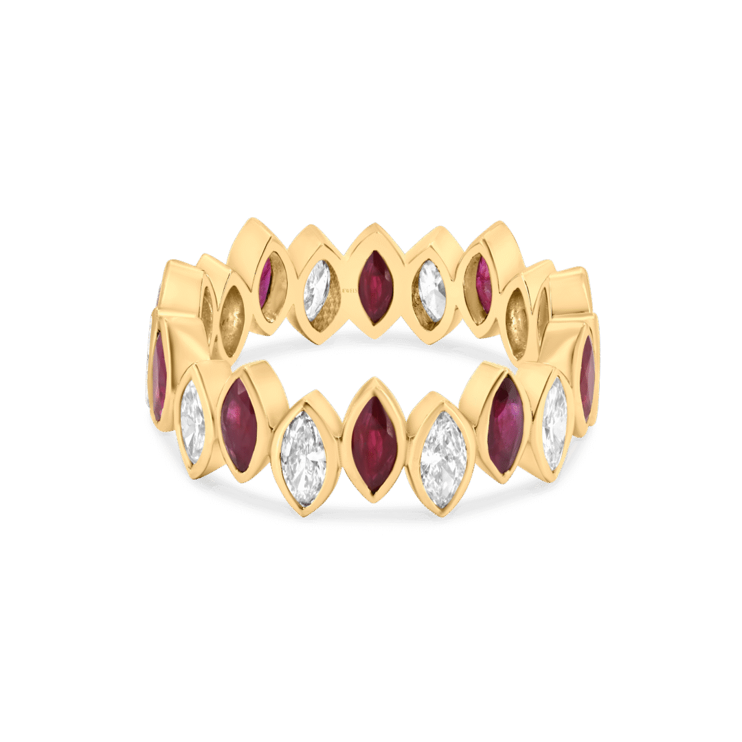 Ruby & Diamond Marquise Eternity Ring