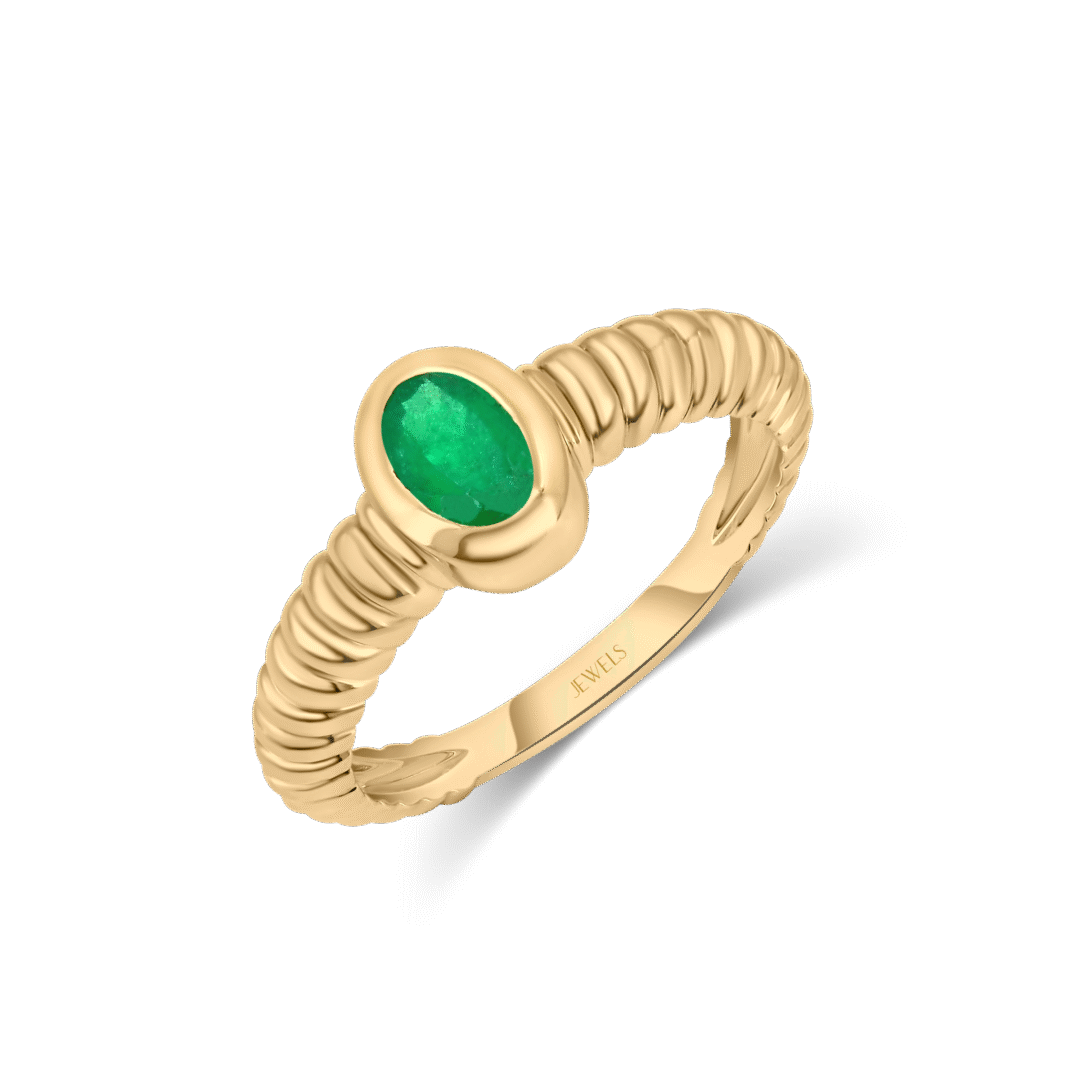 Emerald Coil Ring