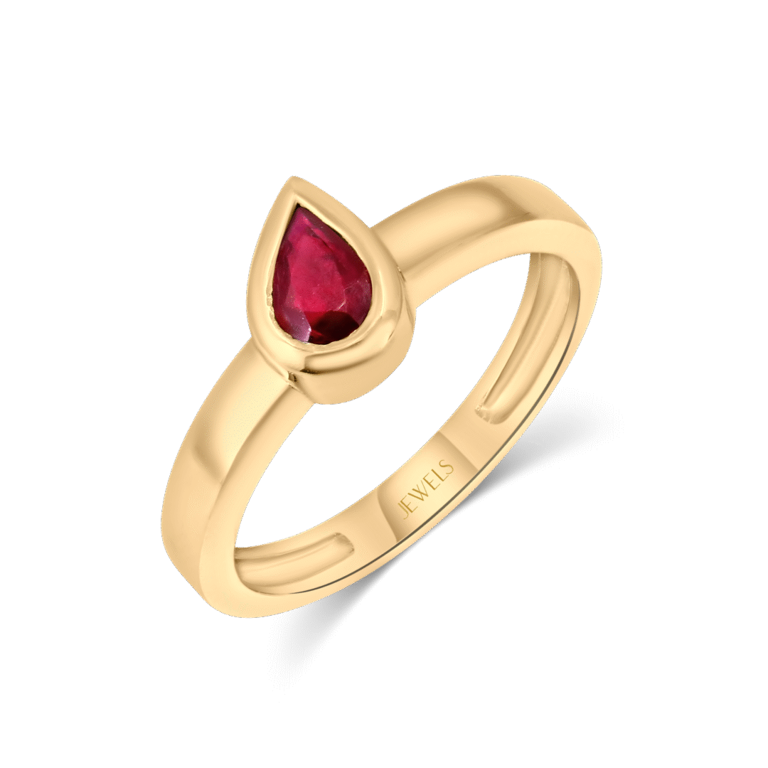 Tear of Fire Ring (Ruby, 18K Gold)