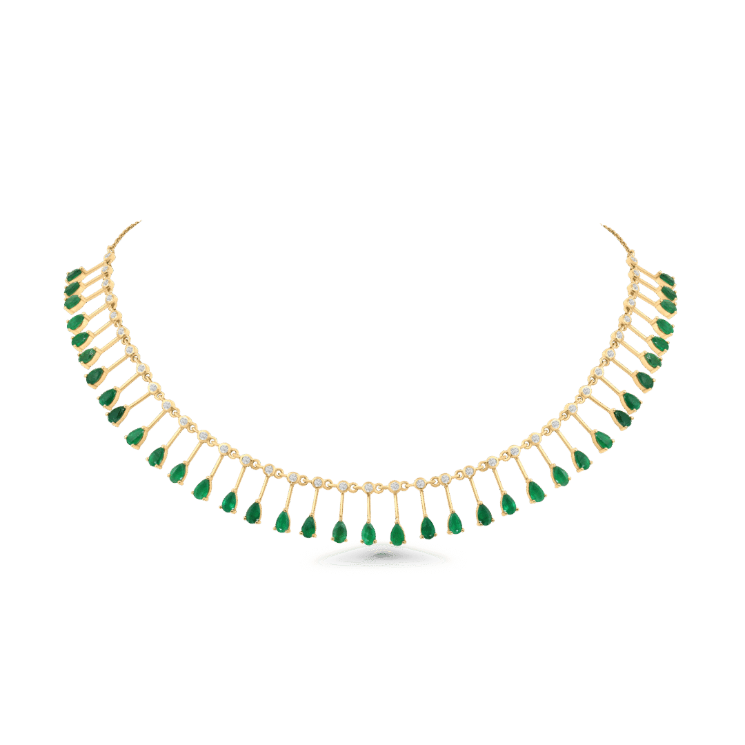 Emerald Drop Elegance Necklace