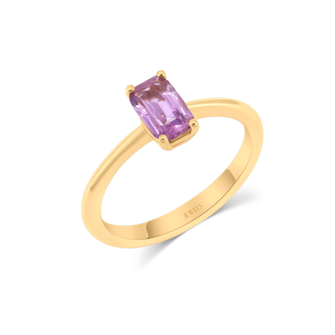 Lavender Solitaire Ring