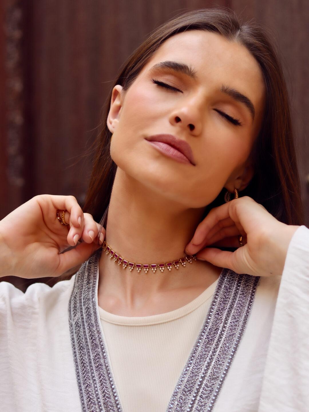 ⁦Crimson Majesty Necklace⁩ - الصورة ⁦2⁩