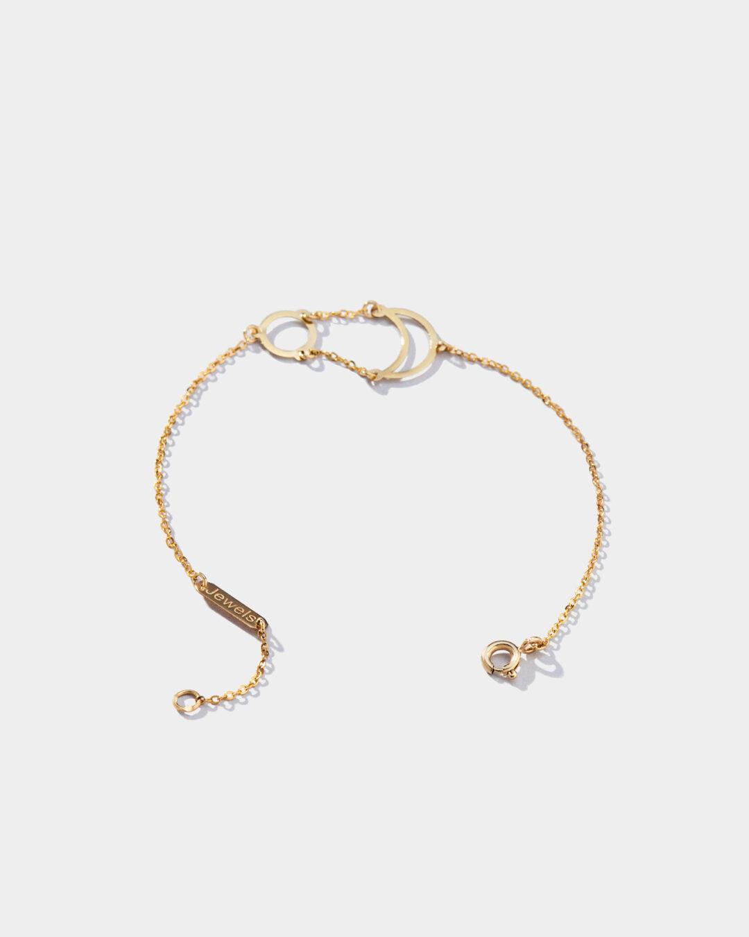 EMPTY CRESCENT & CIRCLE BRACELET