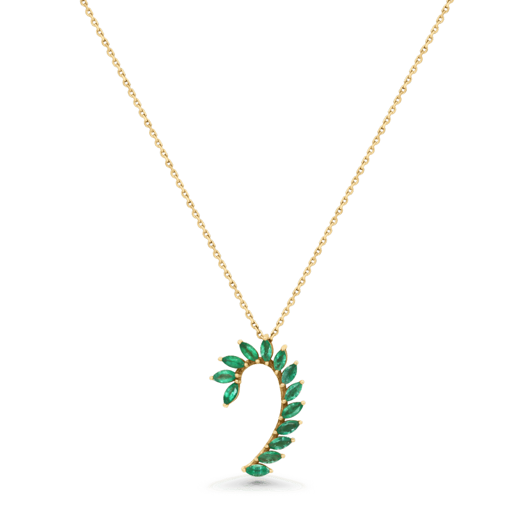 Emerald Leaf Necklace