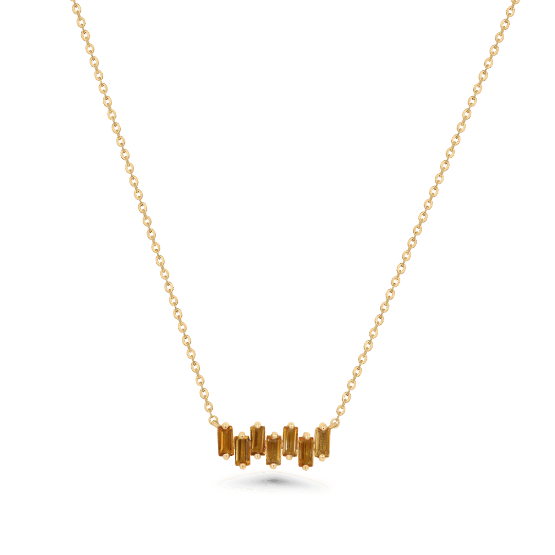 Citrine Bar Necklace