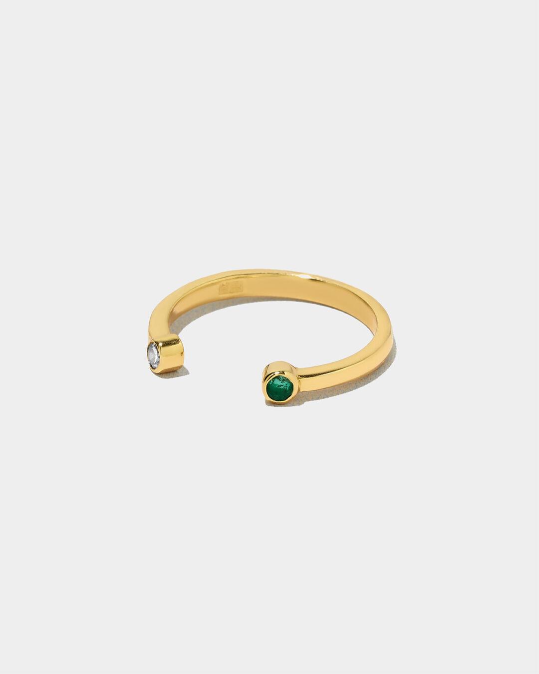 Gemini Band Emerald & Diamond - Image 2