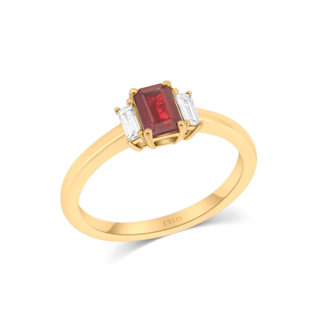 Imperial Ruby Baguette Ring