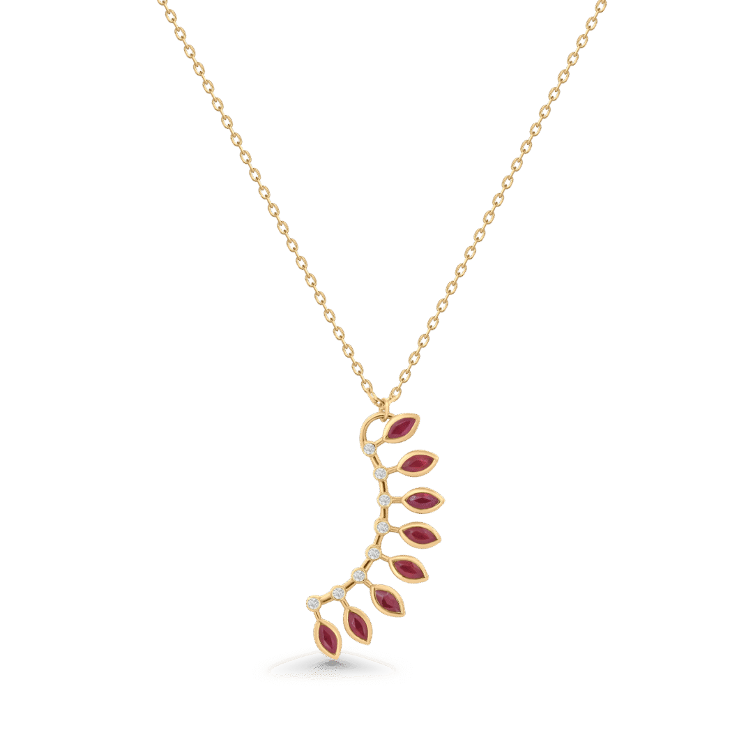 Ruby Raindrop Necklace