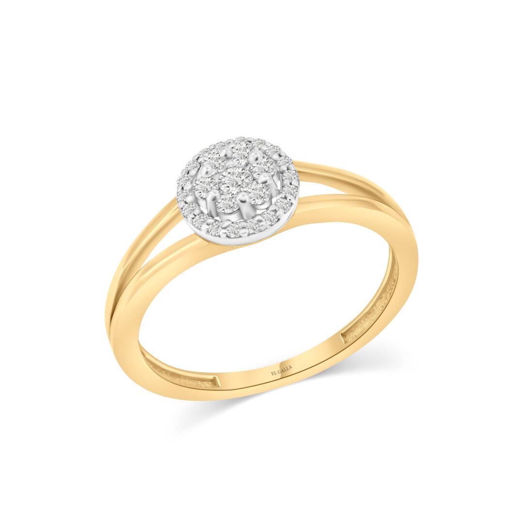 Split Halo Diamond Ring