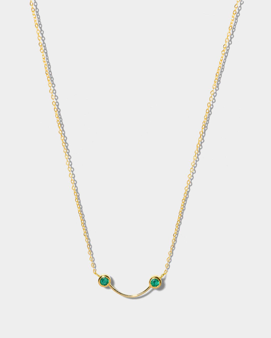 Gemini Necklace (Green Emerald)