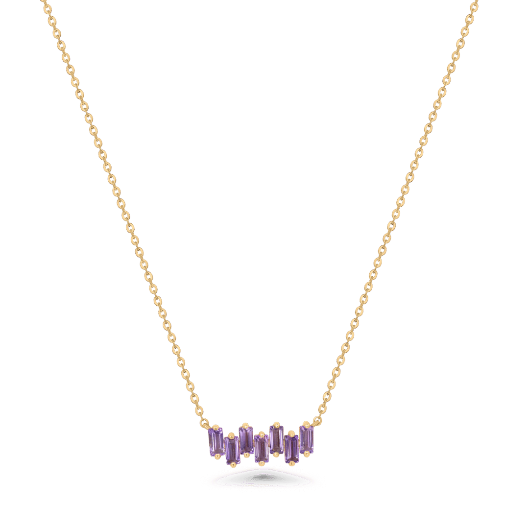 Amethyst Bar Necklace