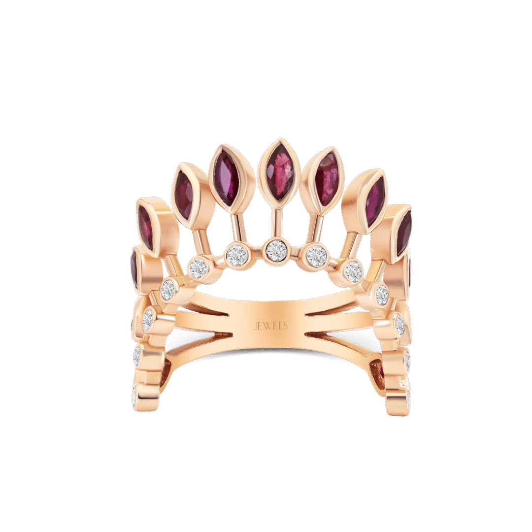 Ruby Crown Ring