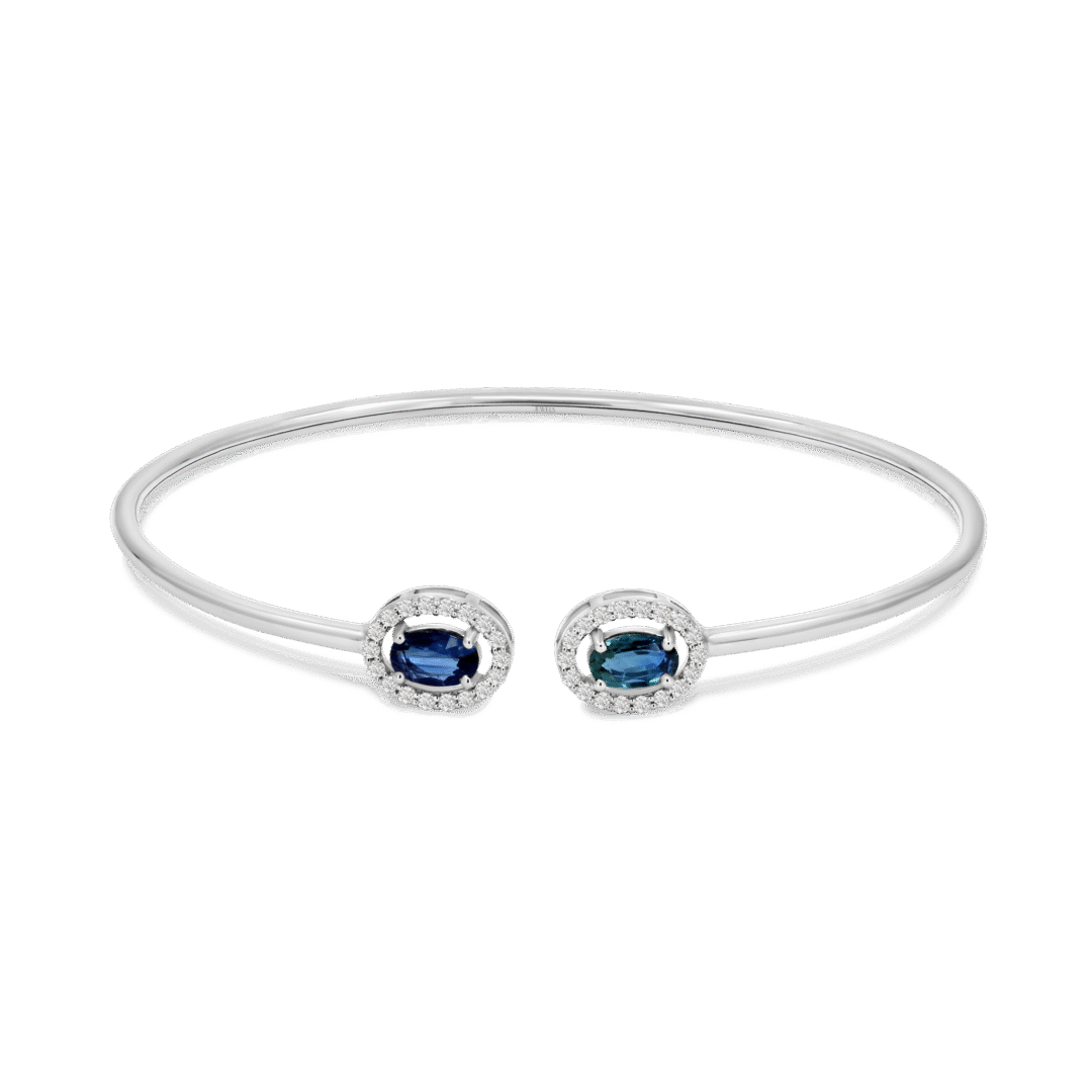 Sapphire Sleek Oval Cuff