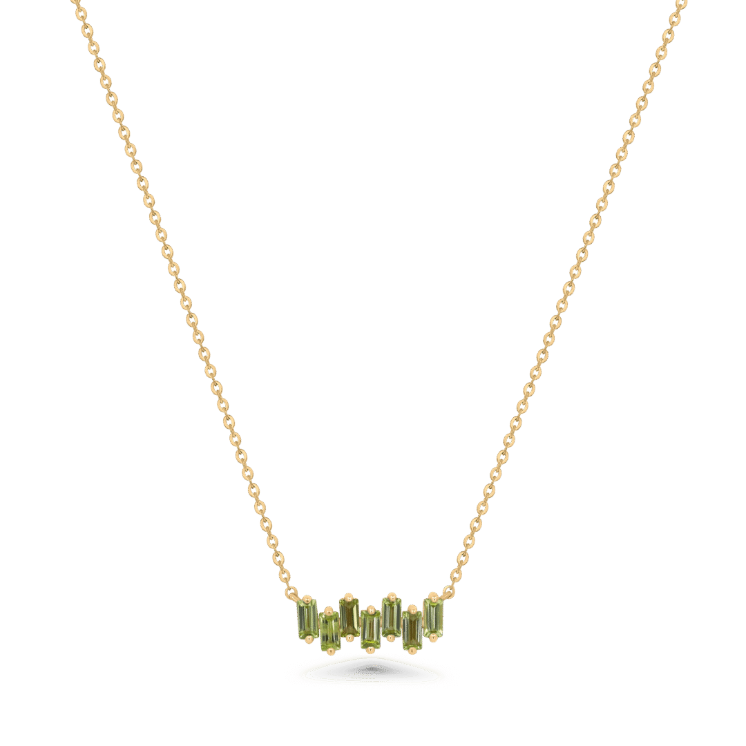Peridot Bar Necklace