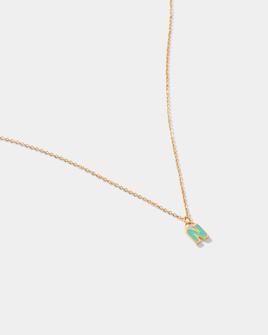 Letter N Enamel Neckalce (LYLIC) - Image 2