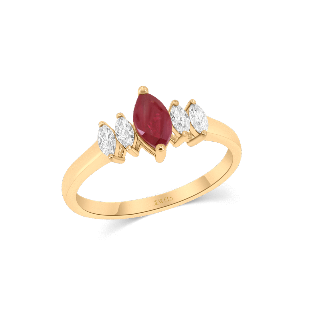 Majestic Ruby Diamond Ring
