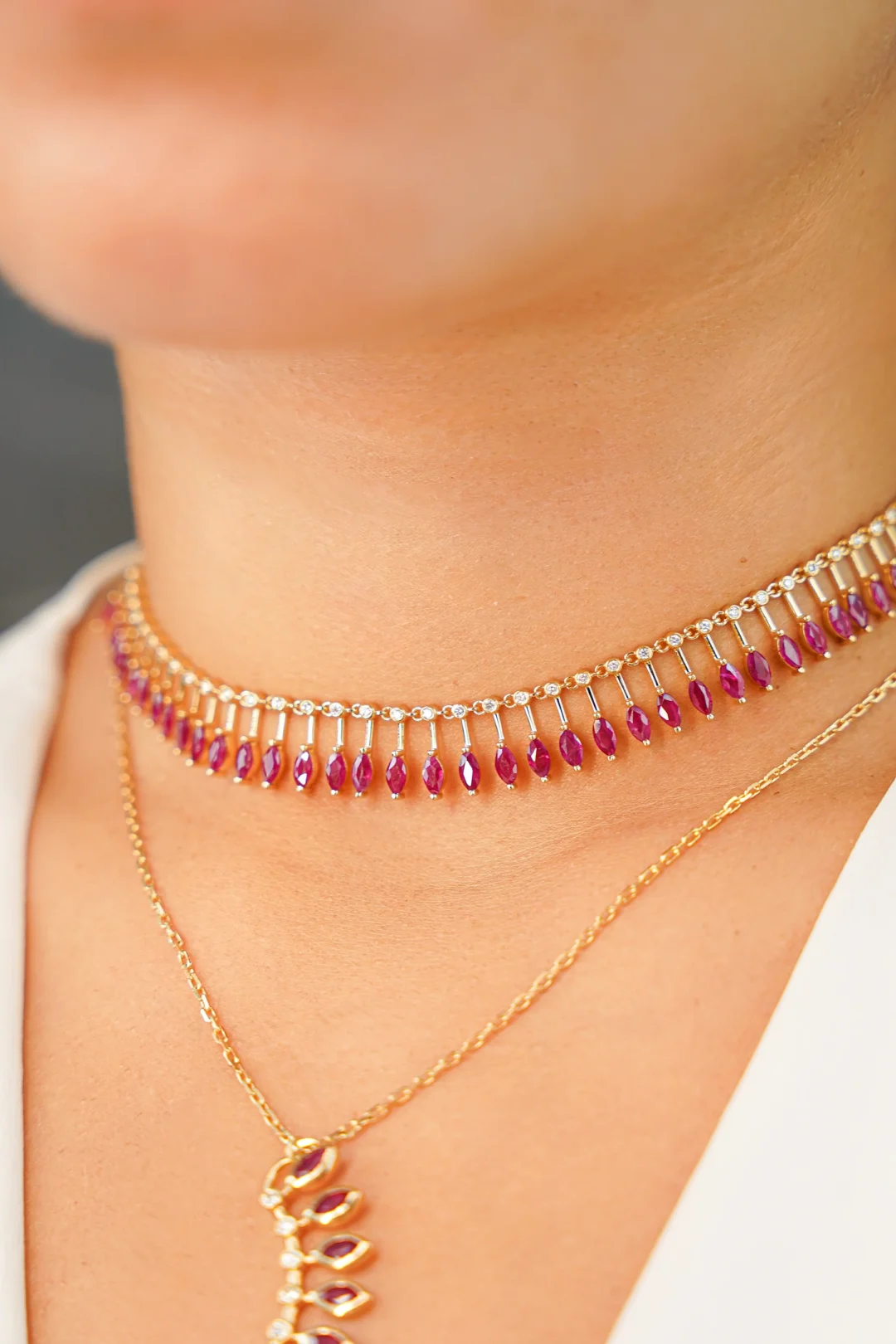 Scarlet Drizzle Necklace - Jewels By Galla