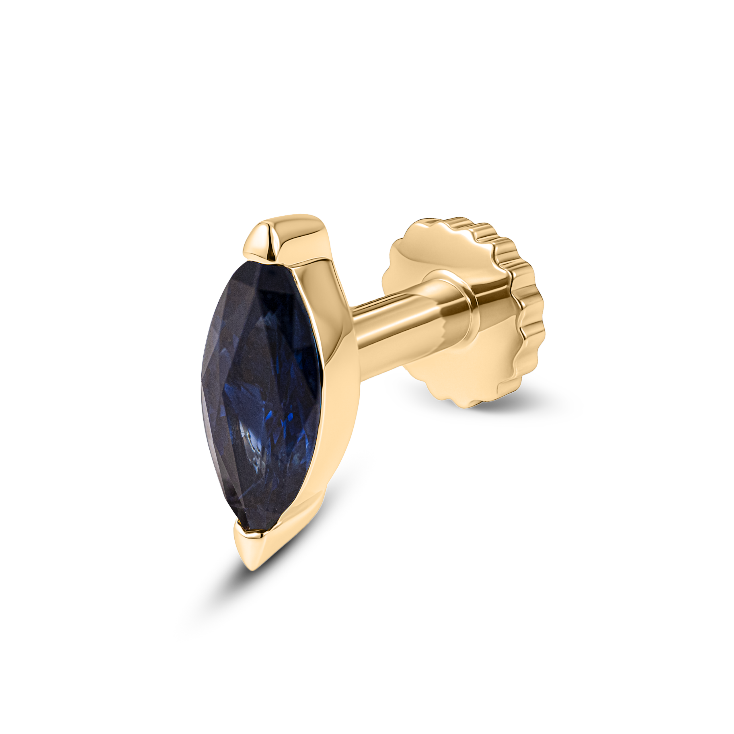 Single Marquise Sapphire Stud Earring